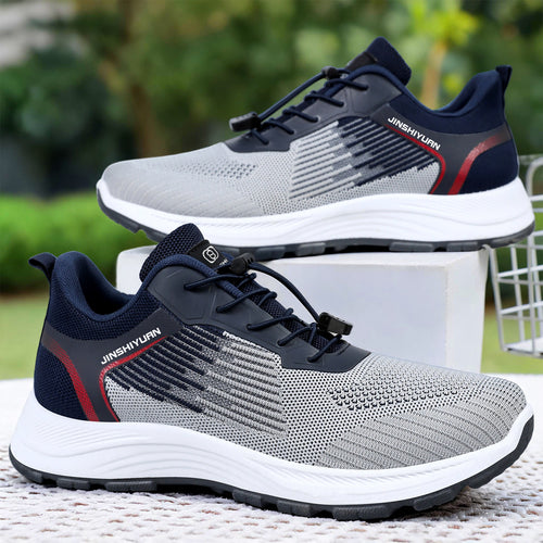 Damen nan ultraleichter Strick-Freizeitsneaker mit Schnellzugverschluss, verstärkter Fersenlasche und ergonomischer Wellen-EVA-Sohle Drune