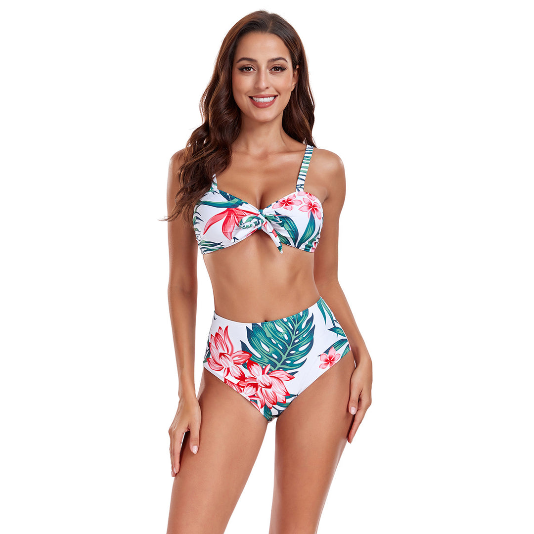 Damen Bikiniset mit floralem Design und schickem Überrock Drune