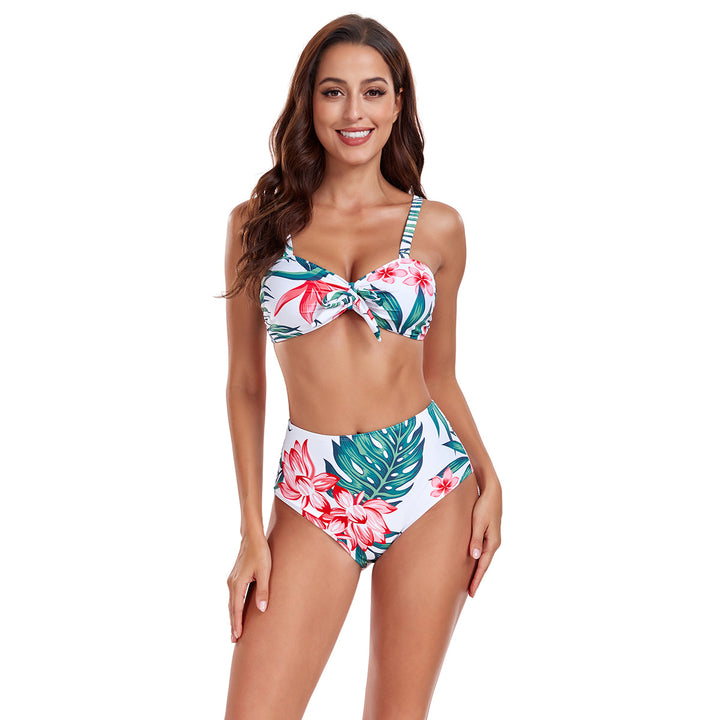 Damen Bikiniset mit floralem Design und schickem Überrock Drune