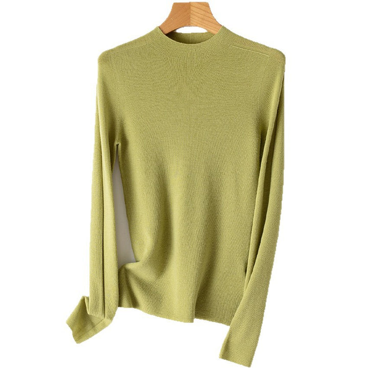 Damen Leichter Feinstrick-Pullover mit kurzem Stehkragen und schmaler Silhouette Drune