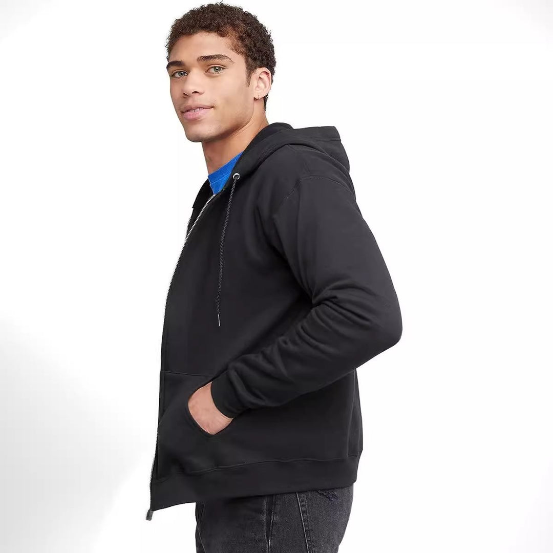 Herren sportlicher Reißverschluss-Hoodie mit seitlichen Taschen Drune