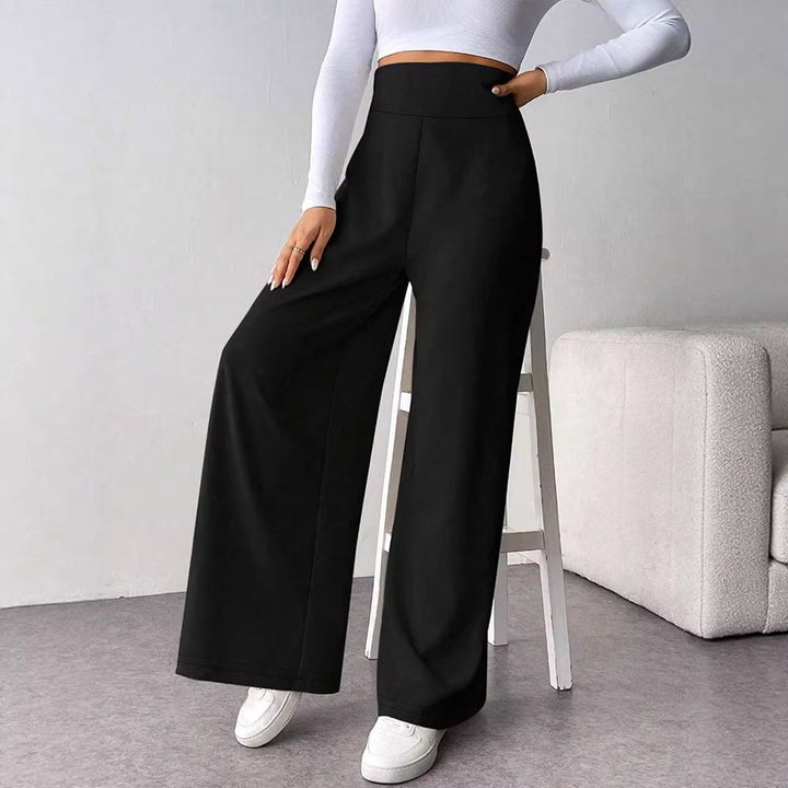 Damen Weite Loungehose aus hochwertigem Material mit elastischem Bund Drune