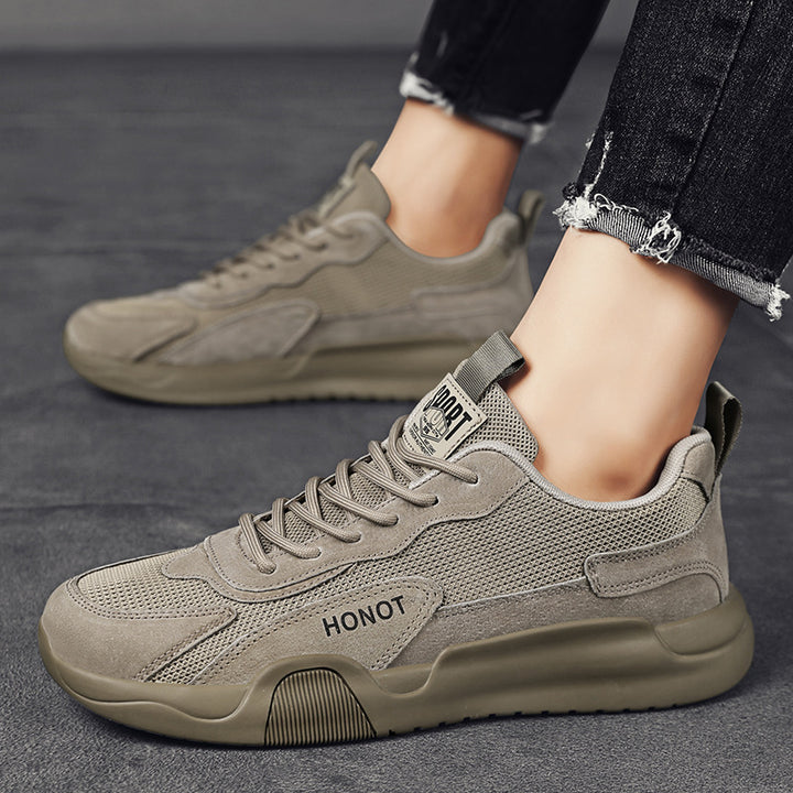 Herren leichte atmungsaktive Casual-Sneaker mit Wildlederoptik, verstärkter Zehenkappe und gedämpfter EVA-Sohle Drune