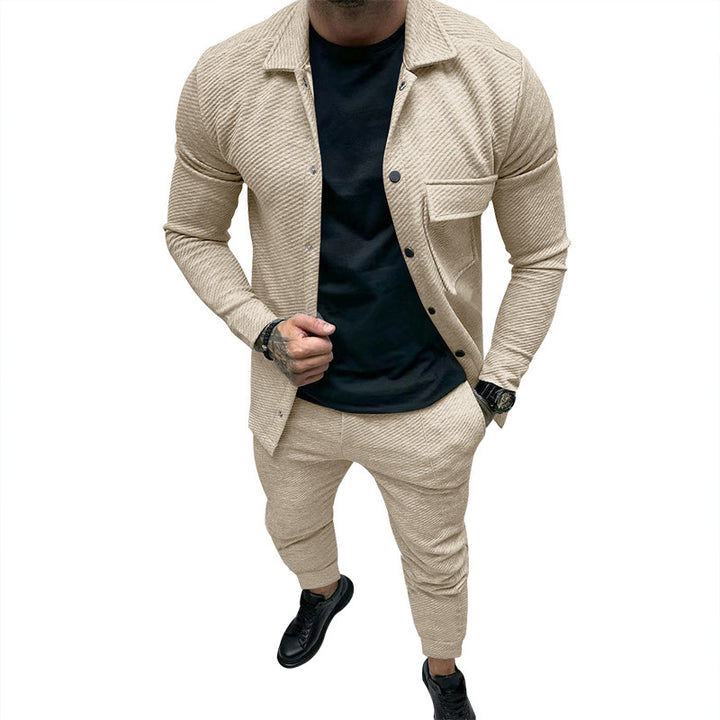 Herren modisches Freizeitanzug mit strukturiertem Design Drune