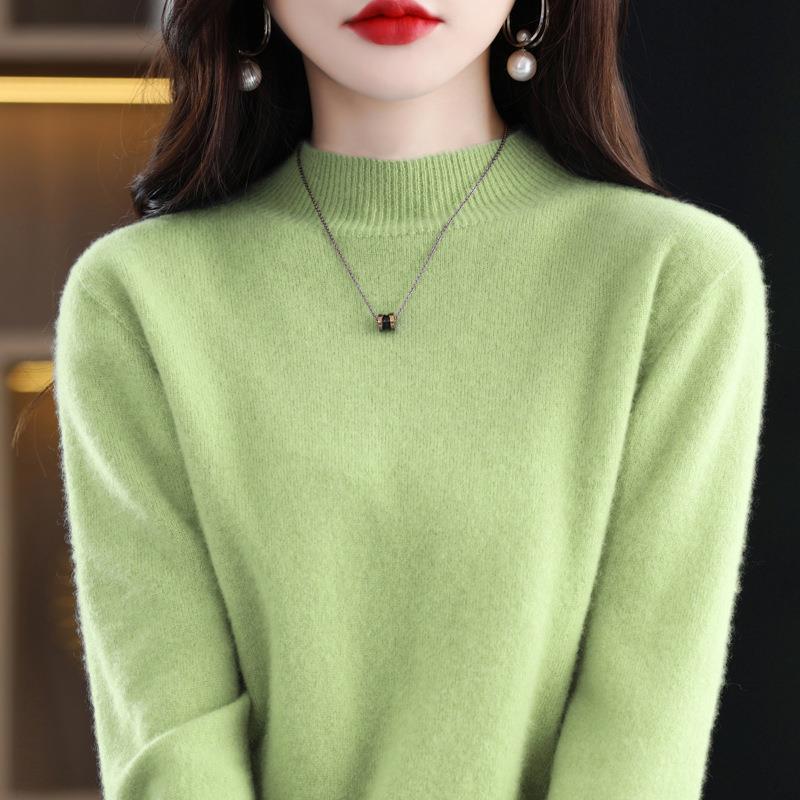 Damen Ultraleichter Mockneck-Feinstrickpullover in Kaschmir‑Optik Drune