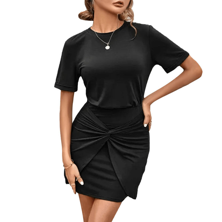 Damen Wickelkleid mit elastischem Taillenbund und modischem Twist-Design Drune