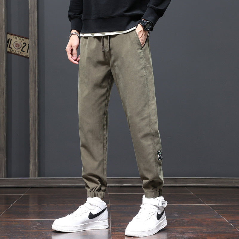 Herren Relaxed-Fit Joggerhose mit elastischem Bund, Kordelzug und Bündchen Drune