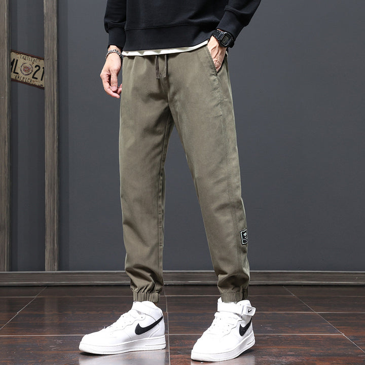 Herren Relaxed-Fit Joggerhose mit elastischem Bund, Kordelzug und Bündchen Drune