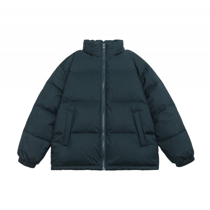 Unisex Oversize Stepp-Winterjacke mit Stehkragen, durchgehendem Reißverschluss und elastischen Bündchen Drune