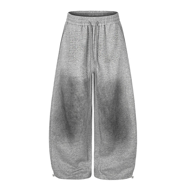 Damen Extraweite Cropped Palazzo-Sweathose mit Komfortbund und Tunnelzug Drune