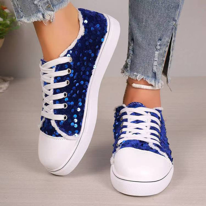 Damen Glitzernde Sneaker mit modischen Pailletten und lässigem Design Drune