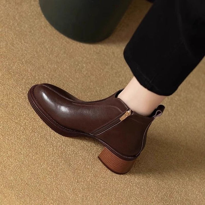 Damen Elegante und bequeme Stiefeletten mit Reißverschluss Drune