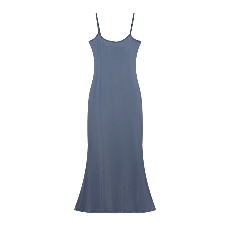 Damen Elegantes Slip Maxi Kleid Drune
