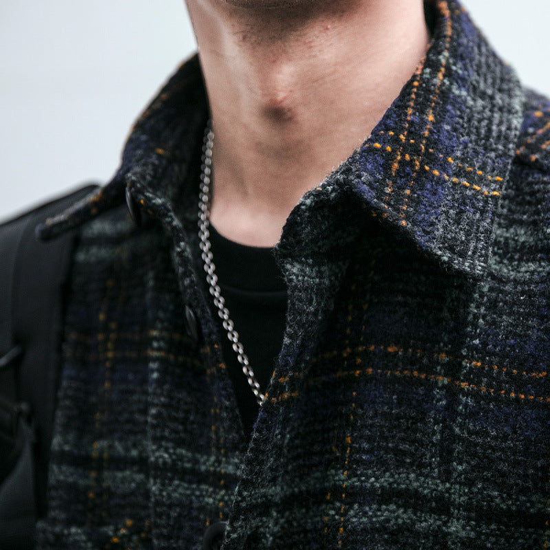 Herren Baumwoll-Flanellhemd mit praktischen Brusttaschen und modernem Karomuster Drune