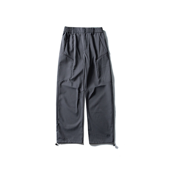 Herren Relaxed-Fit Utility‑Trekkinghose mit elastischem Bund, segmentierten Kniepaneelen und Kordel-Saum Drune