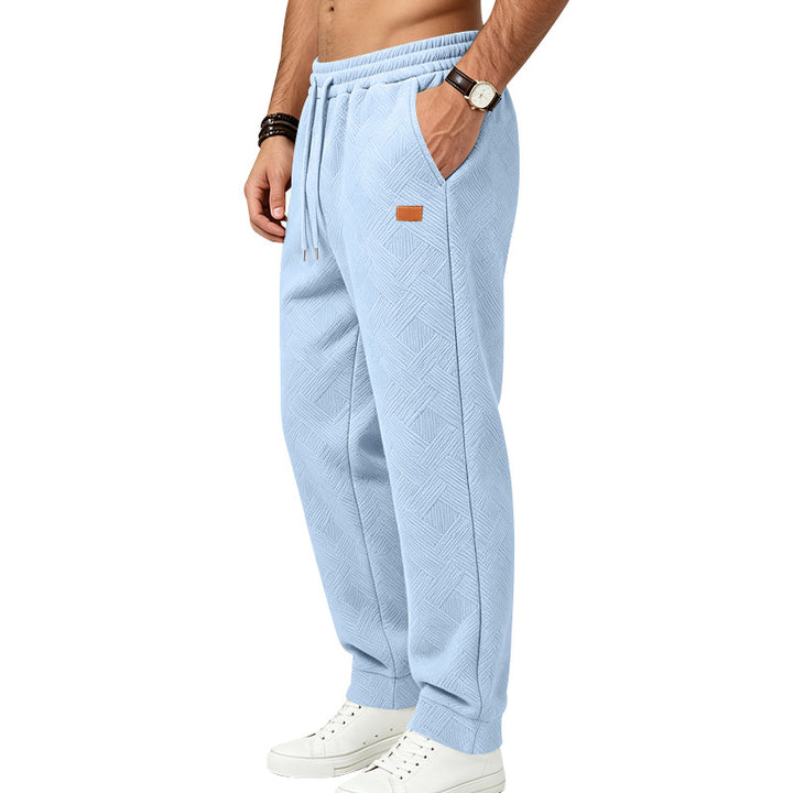 Herren Texturierte Jogginghose mit elastischem Bund und Kordelzug Drune