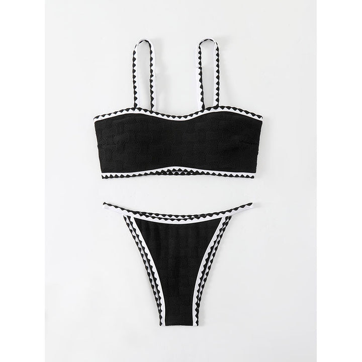 Damen Bikiniset mit modischem Texturmuster Drune
