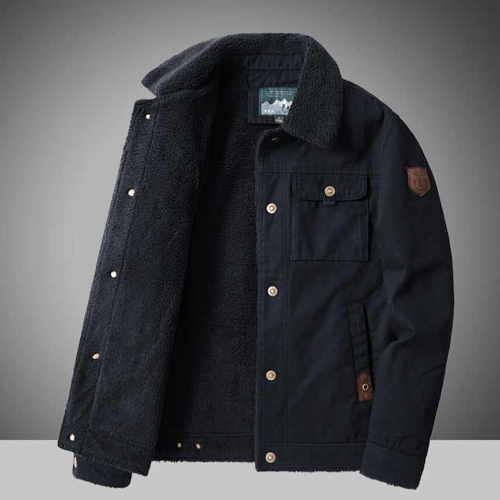 Herren Warm gefütterte Utility-Jacke Drune