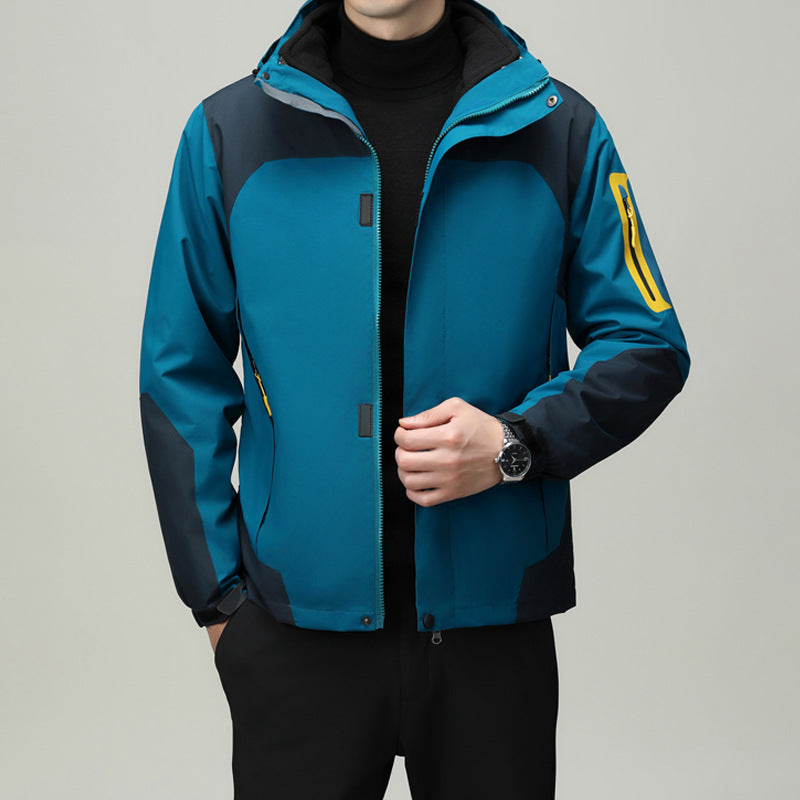 Herren funktionale Outdoorjacke mit wasserdichter Membran und atmungsaktivem Stoff Drune