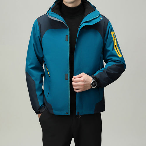 Herren funktionale Outdoorjacke mit wasserdichter Membran und atmungsaktivem Stoff Drune