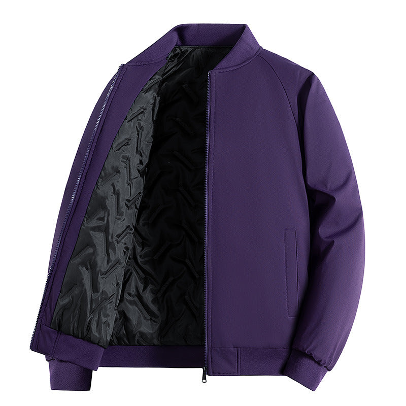 Herren Minimalistische Tech-Bomberjacke mit thermoisolierter Stepp-Innenlage und verdecktem Reißverschluss Drune