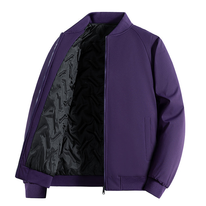 Herren Minimalistische Tech-Bomberjacke mit thermoisolierter Stepp-Innenlage und verdecktem Reißverschluss Drune