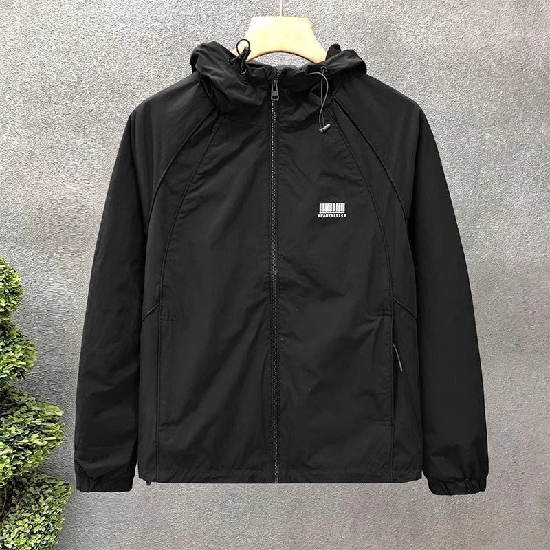 Herren Leichte Windjacke mit verstellbarer Kapuze Drune