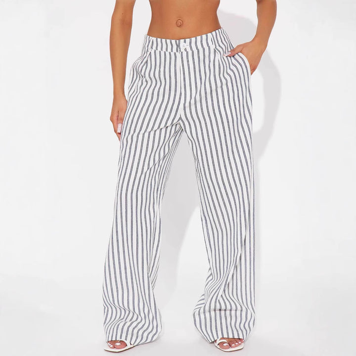Damen Leichte und luftige Streifenhose Drune
