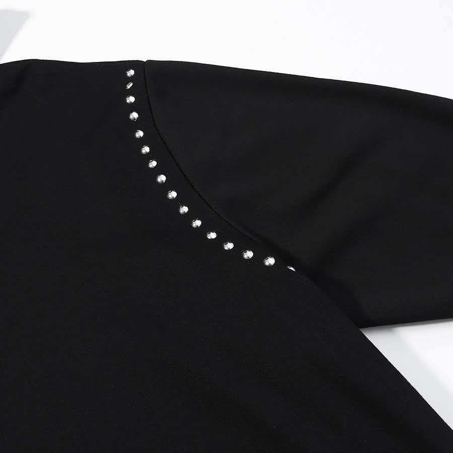 Damen modischer Hoodie mit eleganten Nieten Drune