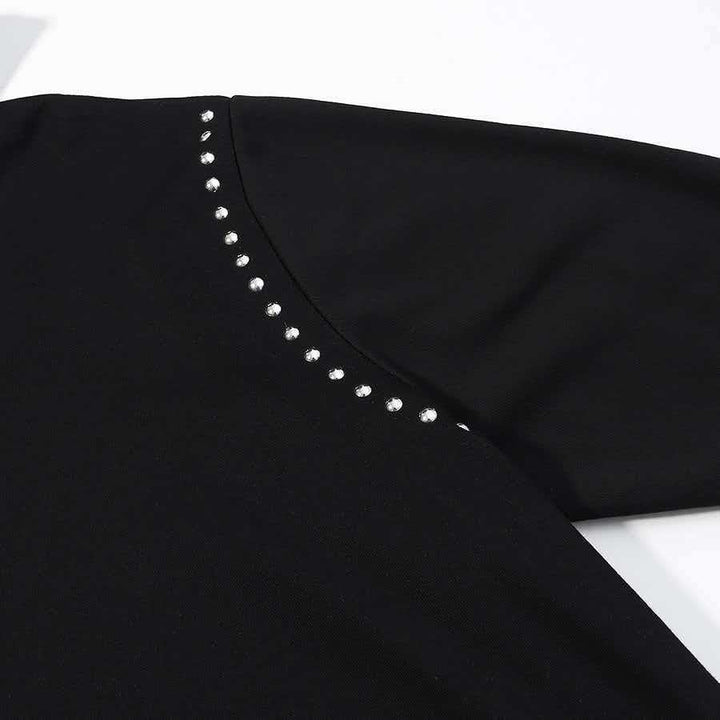 Damen modischer Hoodie mit eleganten Nieten Drune