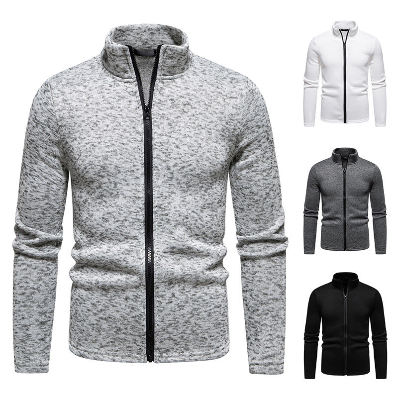 Herren Fleecejacke mit hohem Kragen und durchgehendem Reißverschluss Drune