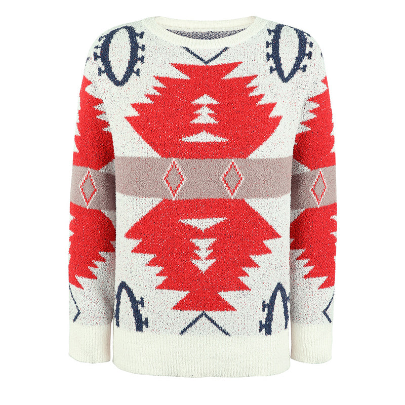 Drune | Geometrischer Strickpullover Mit Modernem Look