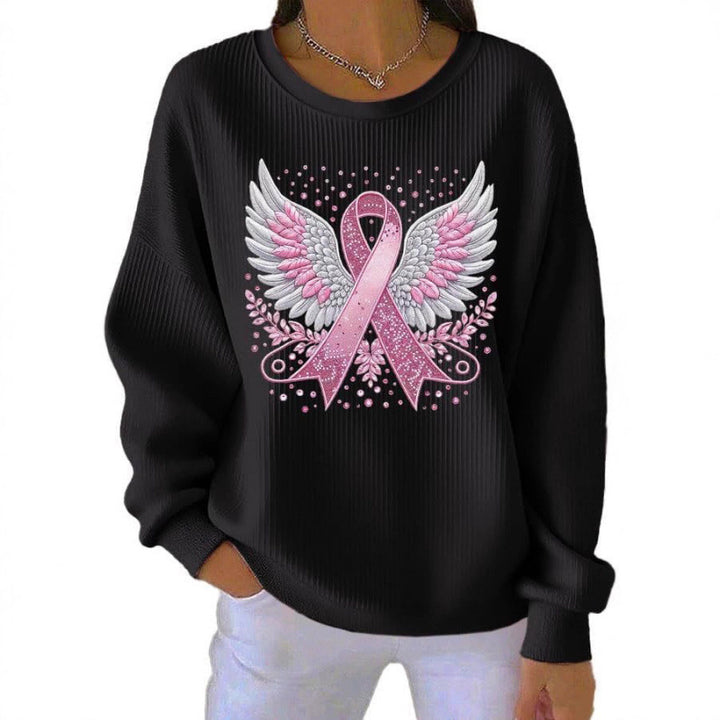 Damen Komfortabler Sweatshirt mit markantem Schriftzug Drune