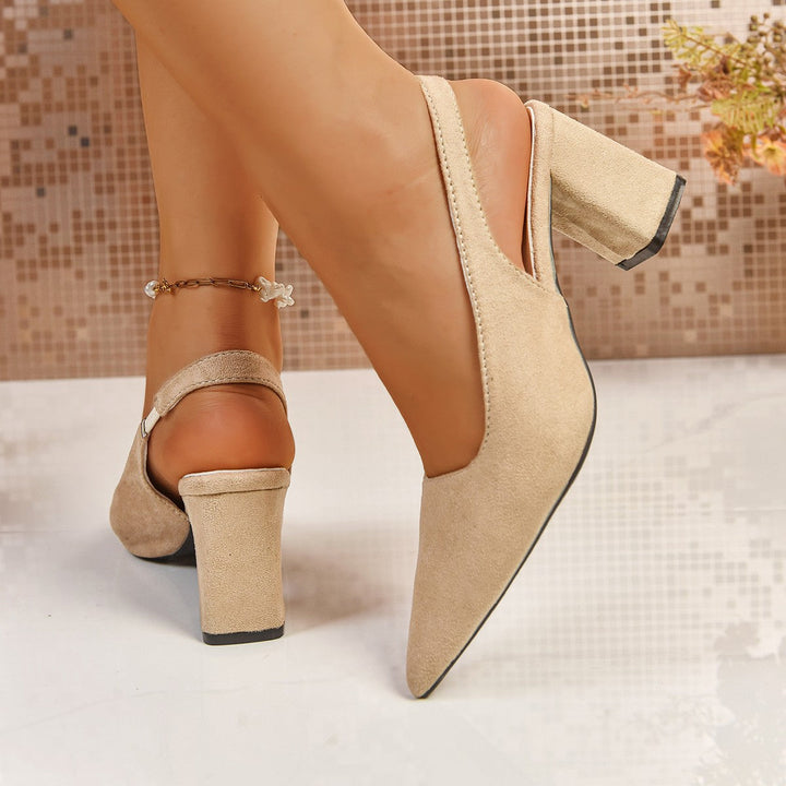 Damen Slingback-Pumps mit elegantem Blockabsatz Drune