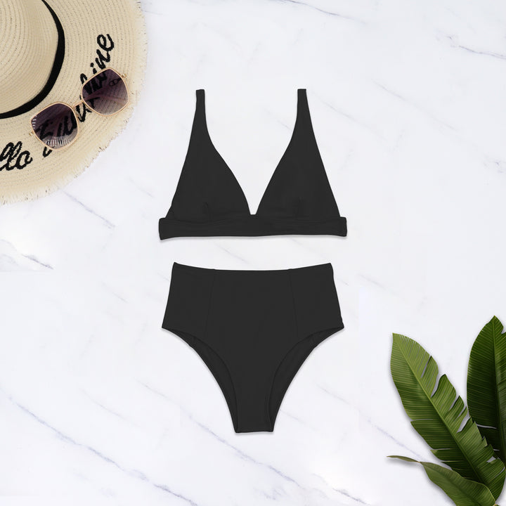 Damen Hochgeschnittener Bikini mit tiefem V-Ausschnitt Drune