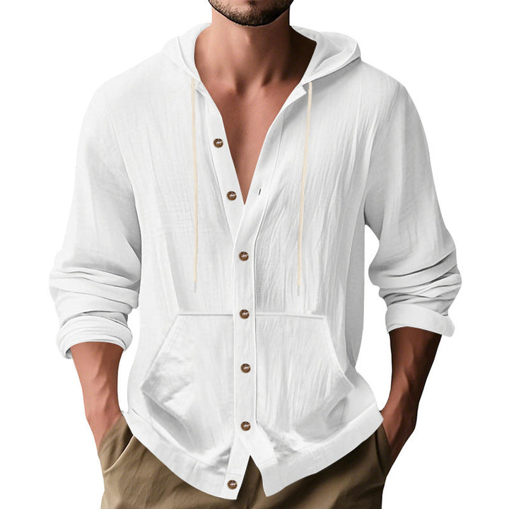 Herren lässige Sommerjacke mit Kapuze Drune