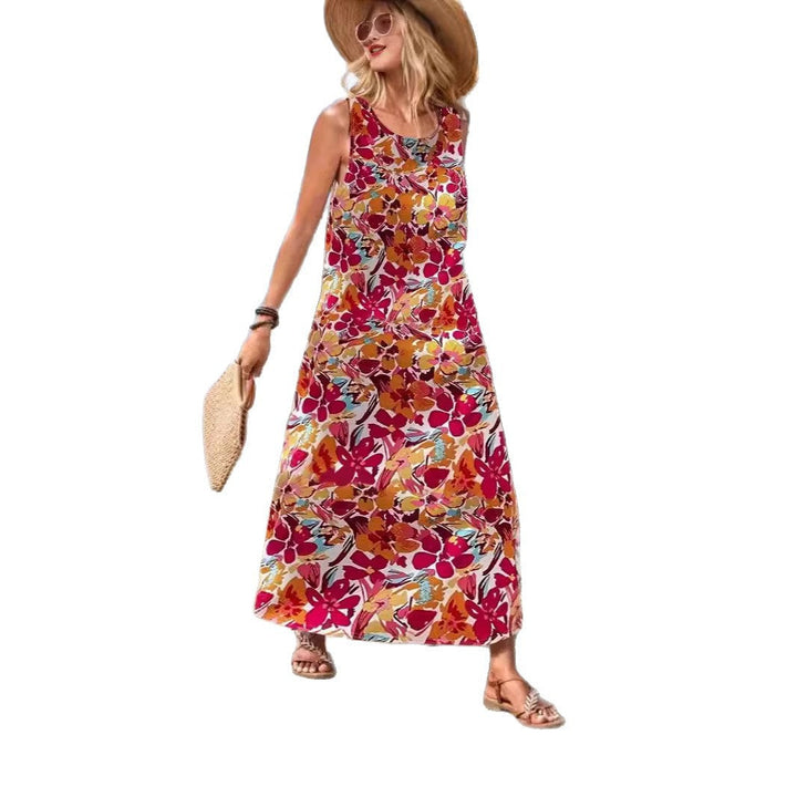 Damen Maxikleid mit einzigartigen Schmetterlingsdruck Drune