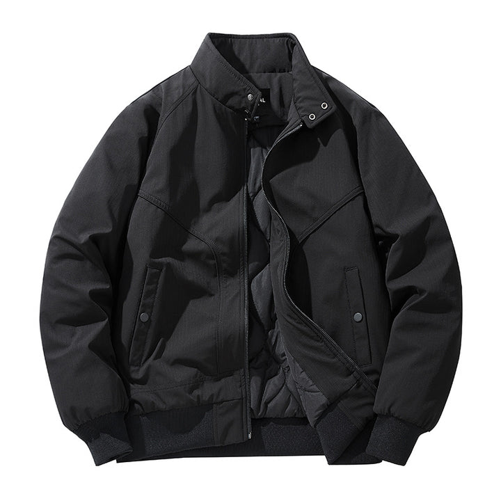Herren o-Isolierte Bomberjacke mit Stehkragen und Paspeltaschen Drune