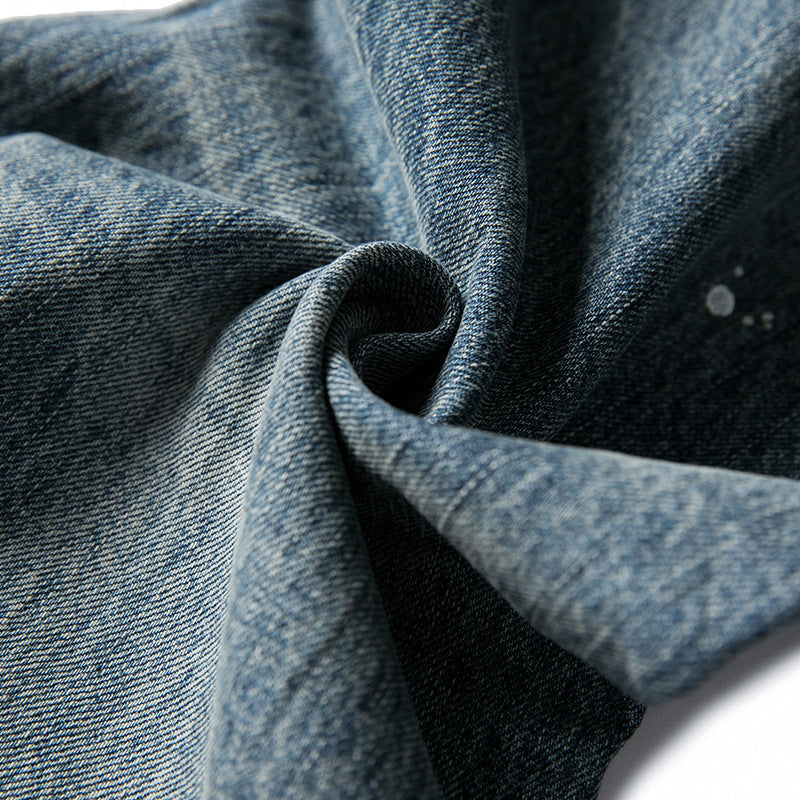 Herren Weite Baggy-Jeans mit Used-Waschung, Paint‑Splatter‑Effekt und Relaxed‑Silhouette Drune