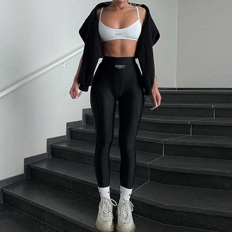 Damen Hochwertige Sportleggings mit hohem Taillenbund und atmungsaktivem Stoff Drune
