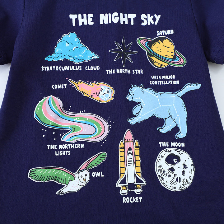 Jungen T-Shirt mit kreativem Weltraummotiv Drune