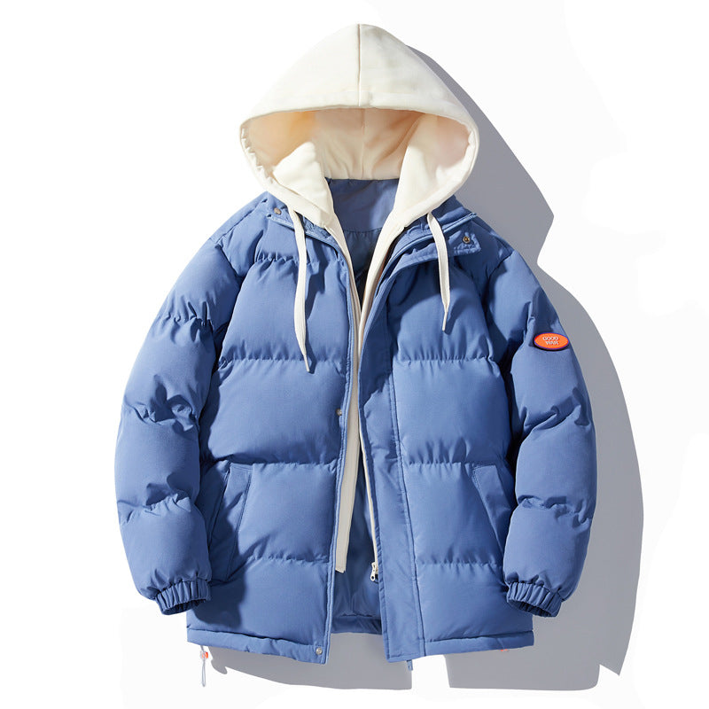 Herren gesteppte Winterjacke mit integriertem Kontrast-Kapuzeneinsatz und isolierender Thermofüllung Drune