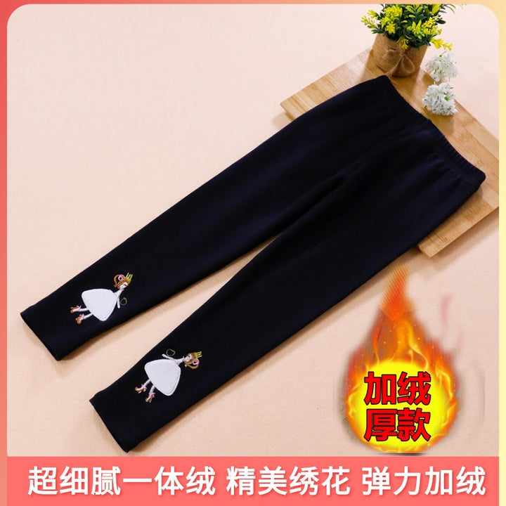 Mädchen Leggings mit buntem Applikationsdesign Drune