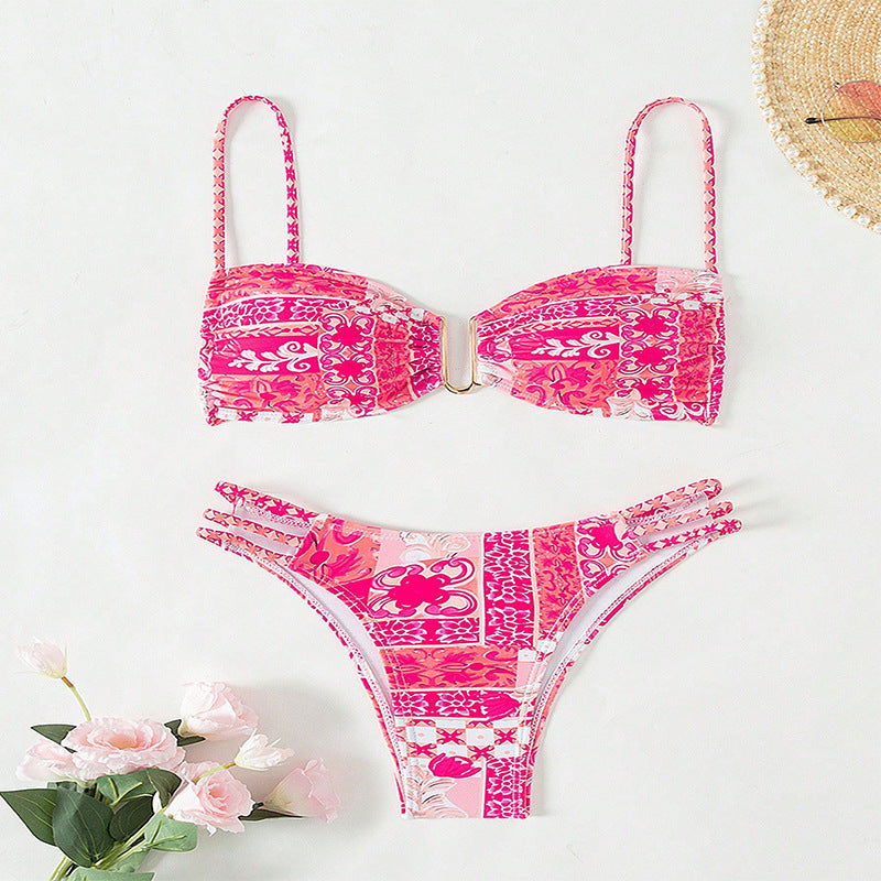 Damen Bikini-Set mit raffinierten Trägern und elegantem Detail Drune