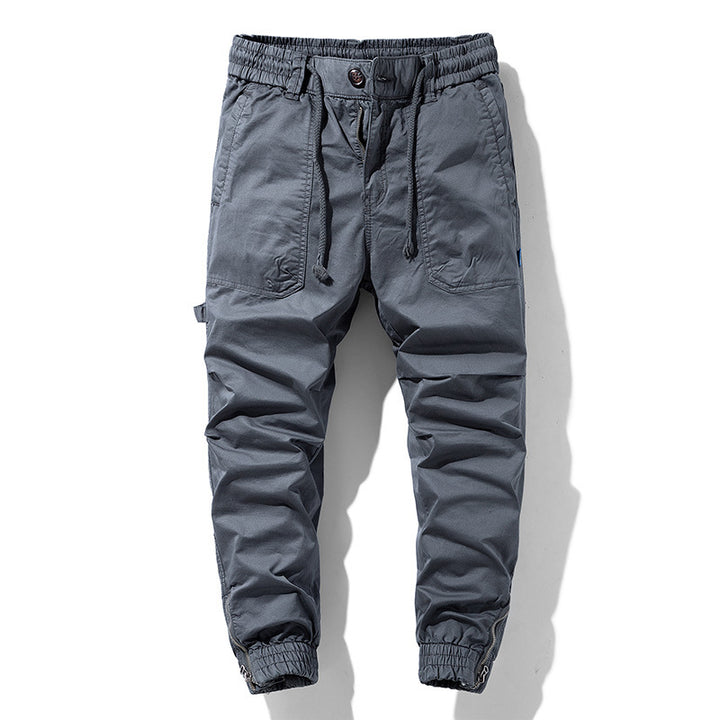 Herren Multifunktions-Cargojoggerhose mit elastischem Komfortbund, Karabiner‑Loop und Zipper-Knöchel Drune