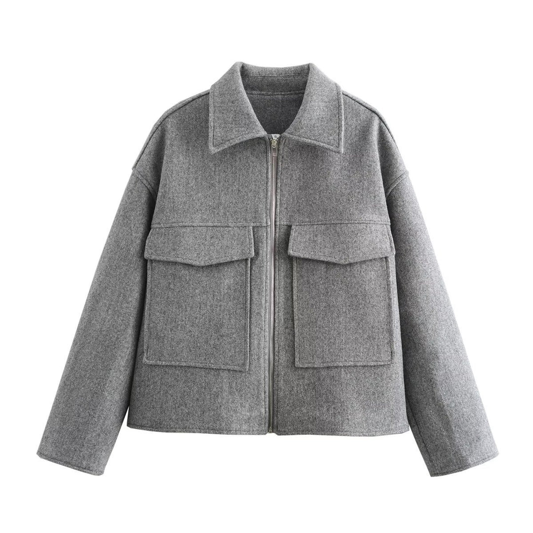Damen modische Übergangsjacke mit praktischen Taschen Drune