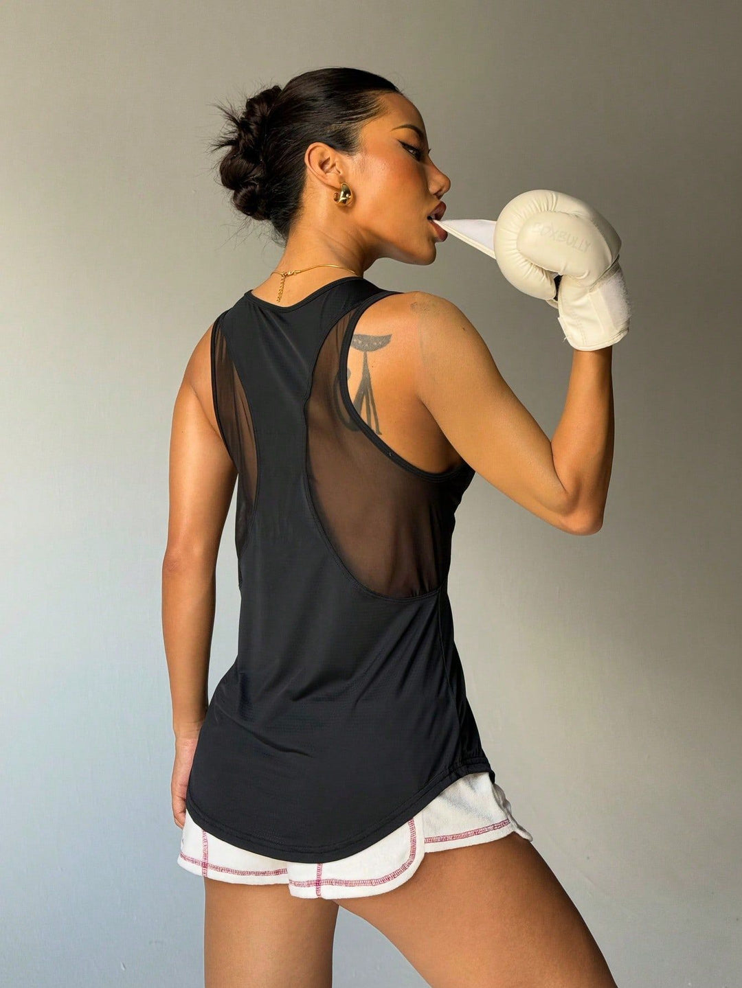 Damen Sportliches Funktionsshirt mit Mesh-Einsätzen Drune