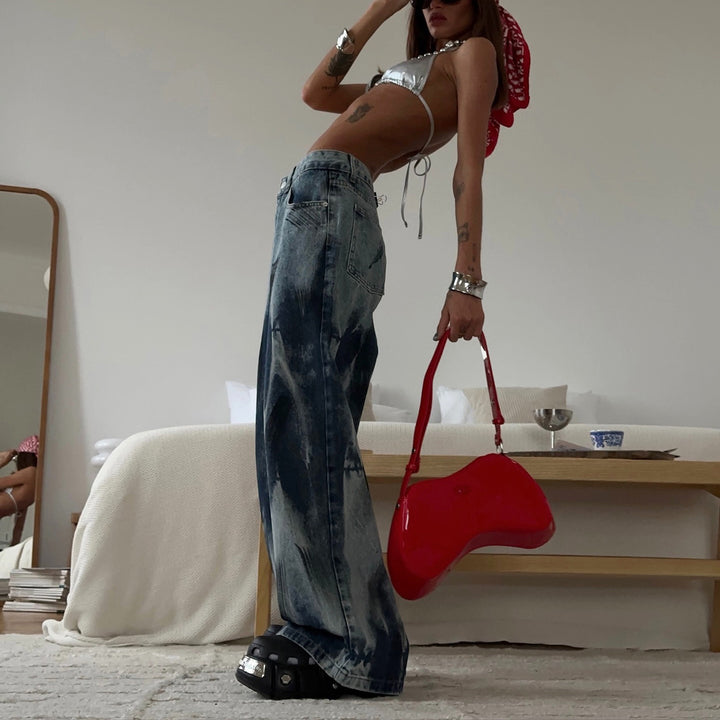Damen Weite Jeans mit modernem Waschlook Drune