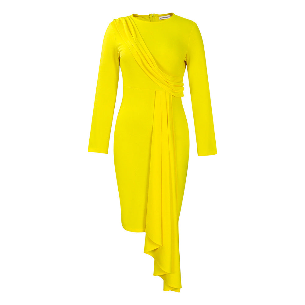 Damen Drapiertes Abendkleid Drune