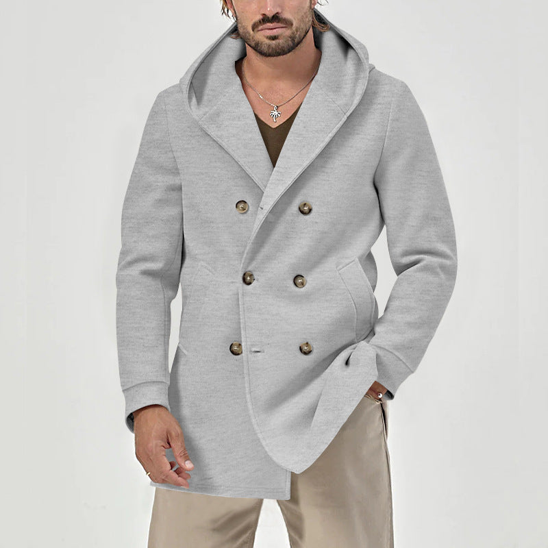 Herren stylische Woll-Mantel Drune